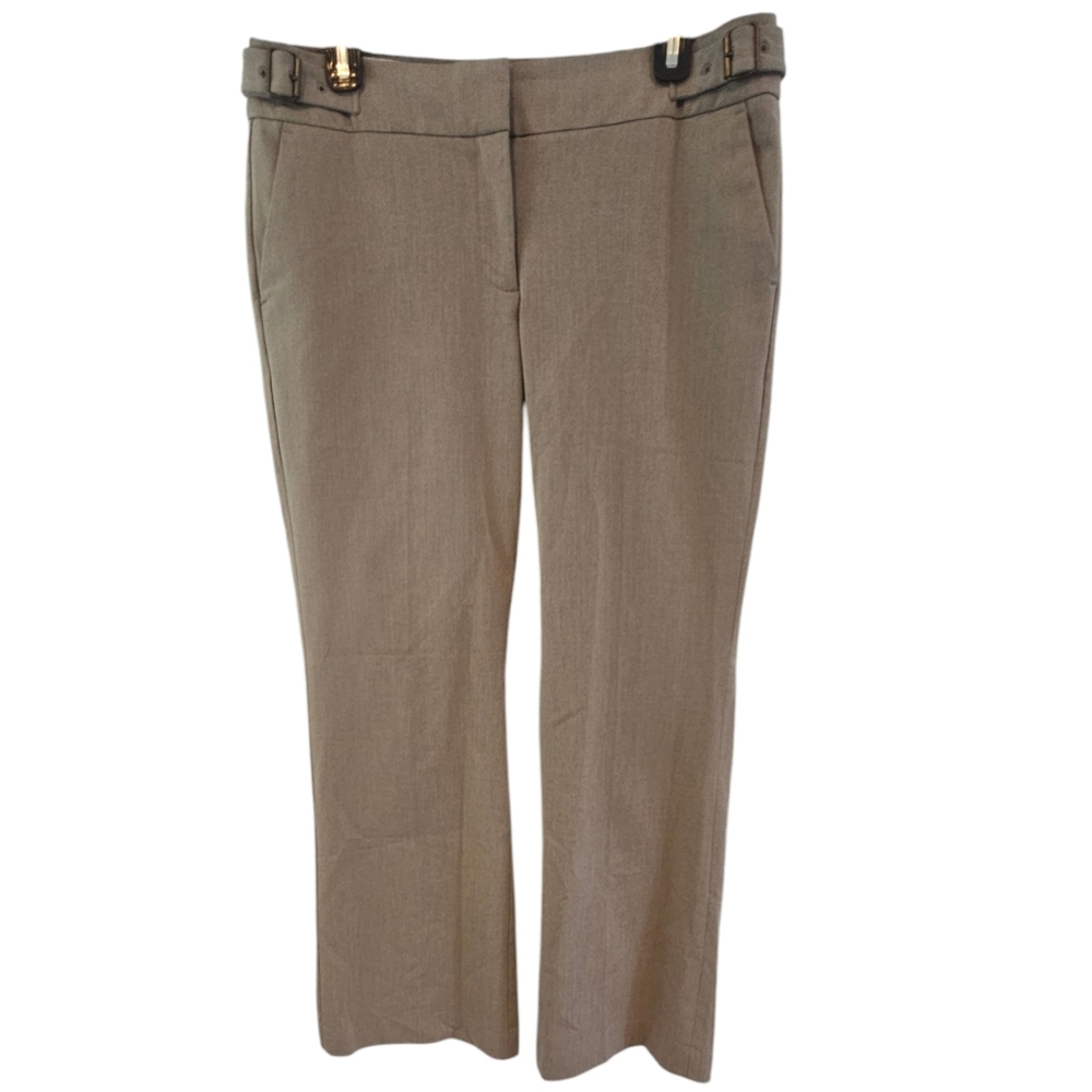 LOFT Taupe Wide-Leg Trousers